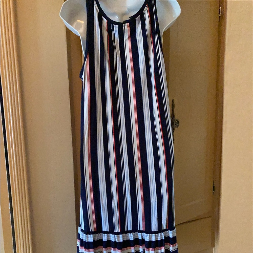 Dress, Red, White and Blue and Black, L - Picture 2 of 3
